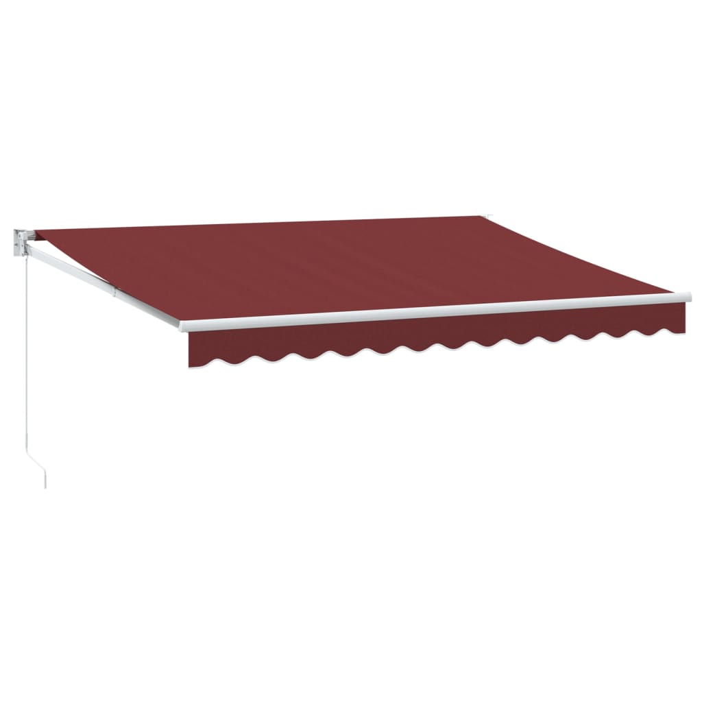 Luifel handmatig uittrekbaar 350x250 cm bordeauxrood is nu te koop bij PeponiXL, paradijselijk wonen!