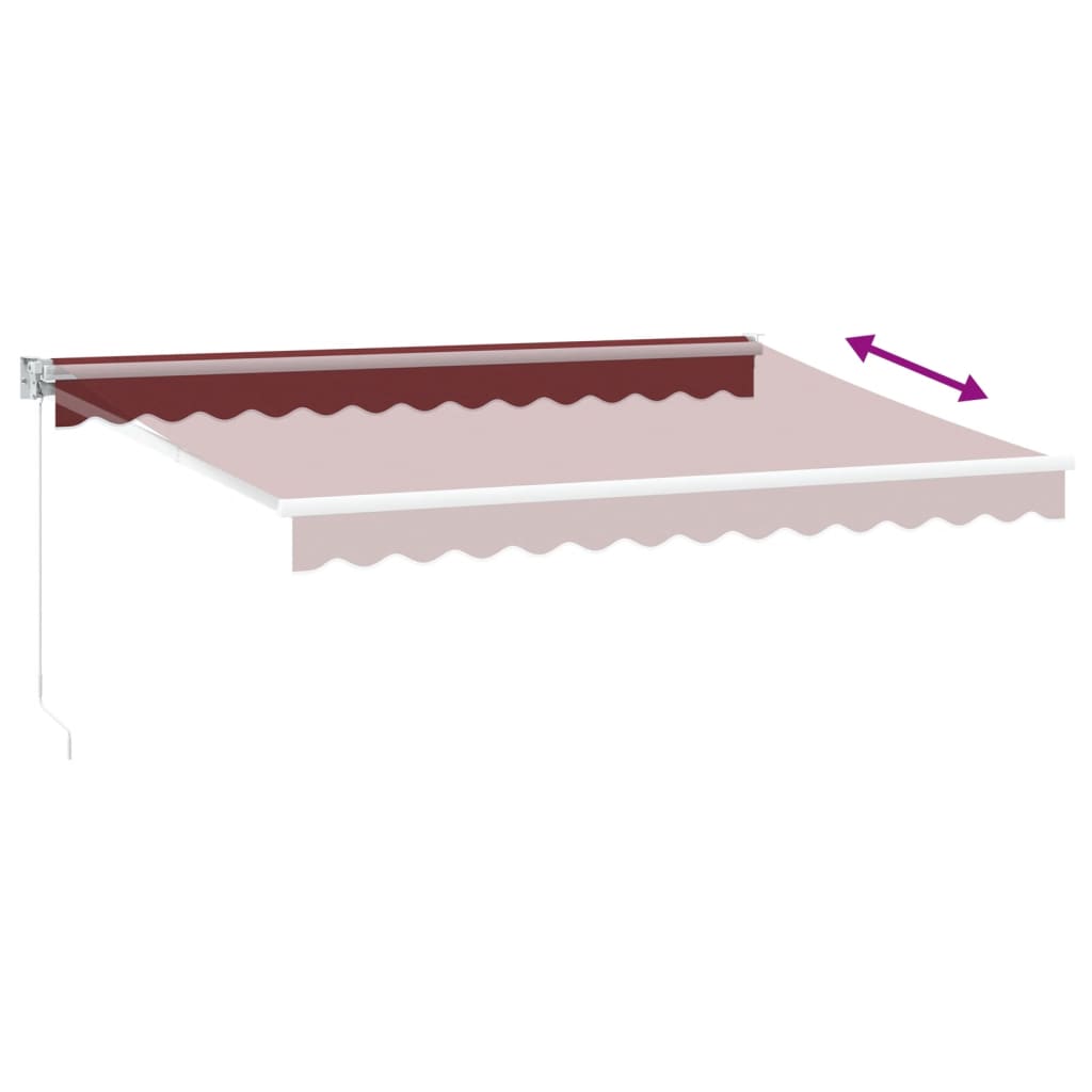 Luifel handmatig uittrekbaar 350x250 cm bordeauxrood is nu te koop bij PeponiXL, paradijselijk wonen!