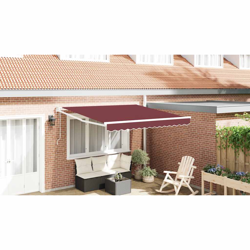 Luifel automatisch uittrekbaar 300x250 cm bordeauxrood is nu te koop bij PeponiXL, paradijselijk wonen!