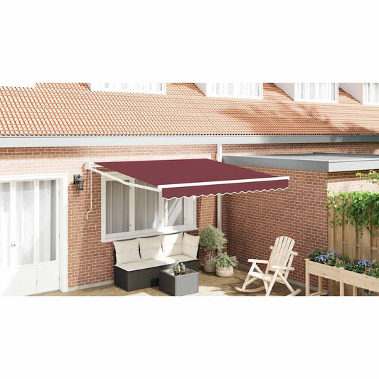 Luifel automatisch uittrekbaar 300x250 cm bordeauxrood is nu te koop bij PeponiXL, paradijselijk wonen!