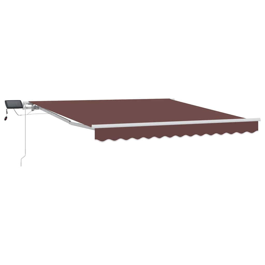 Luifel handmatig uittrekbaar met LED's 300x250 cm bruin is nu te koop bij PeponiXL, paradijselijk wonen!