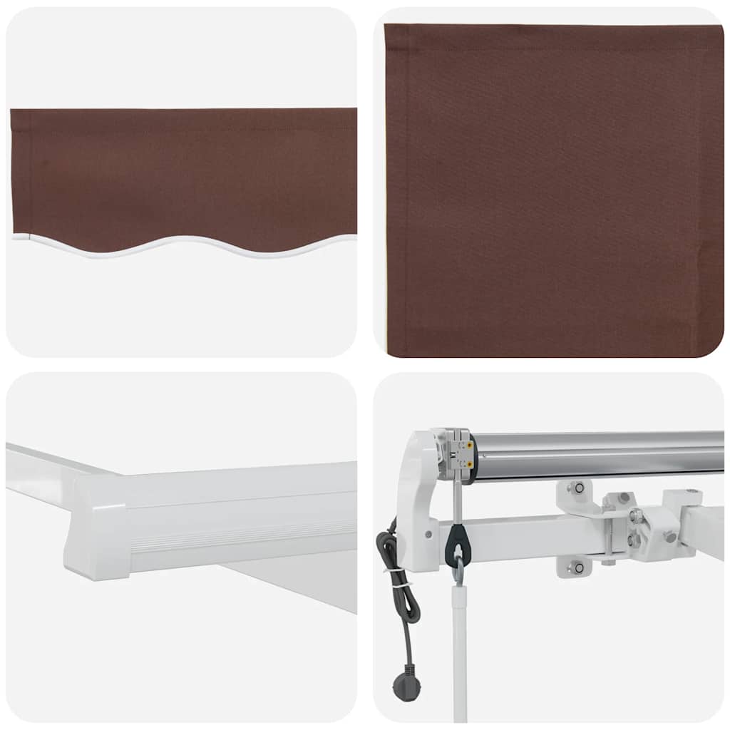 Luifel automatisch uittrekbaar 300x250 cm bruin is nu te koop bij PeponiXL, paradijselijk wonen!