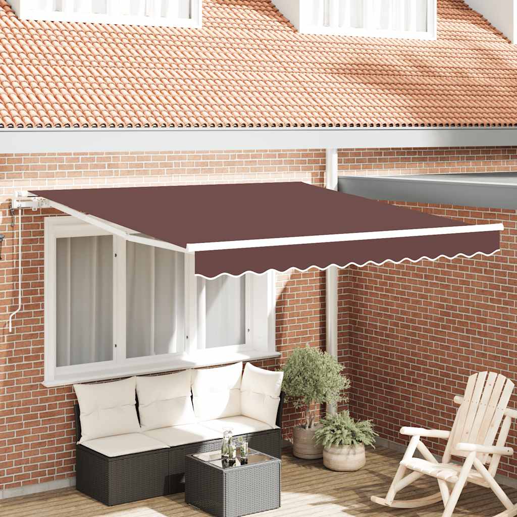 Luifel automatisch uittrekbaar 300x250 cm bruin is nu te koop bij PeponiXL, paradijselijk wonen!