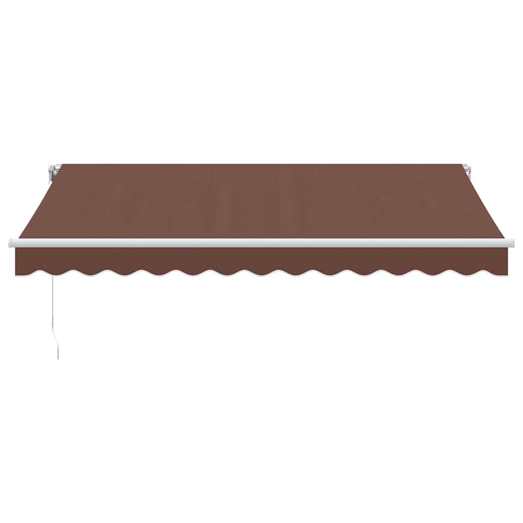 Luifel handmatig uittrekbaar met LED 350x250 cm bruin is nu te koop bij PeponiXL, paradijselijk wonen!