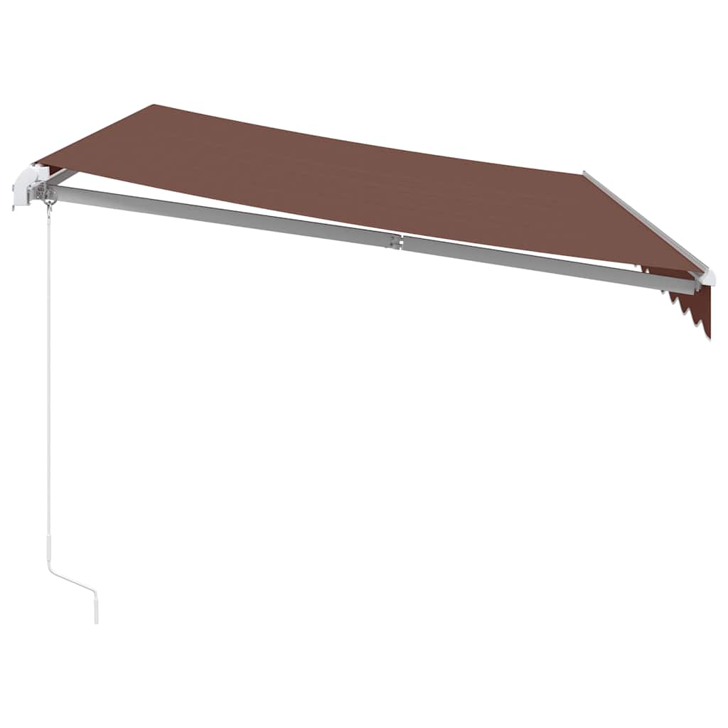 Luifel handmatig uittrekbaar met LED 350x250 cm bruin is nu te koop bij PeponiXL, paradijselijk wonen!