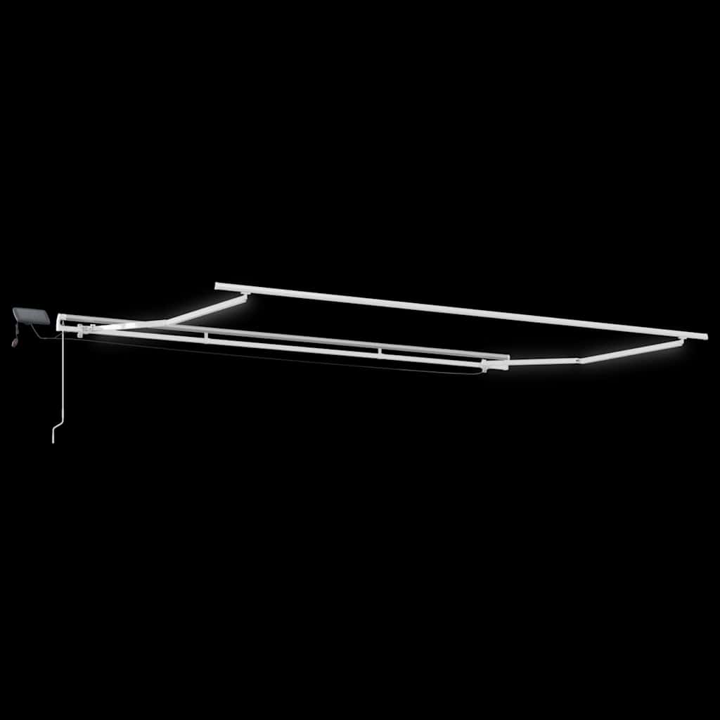 Luifel handmatig uittrekbaar met LED 400x300 cm bruin is nu te koop bij PeponiXL, paradijselijk wonen!