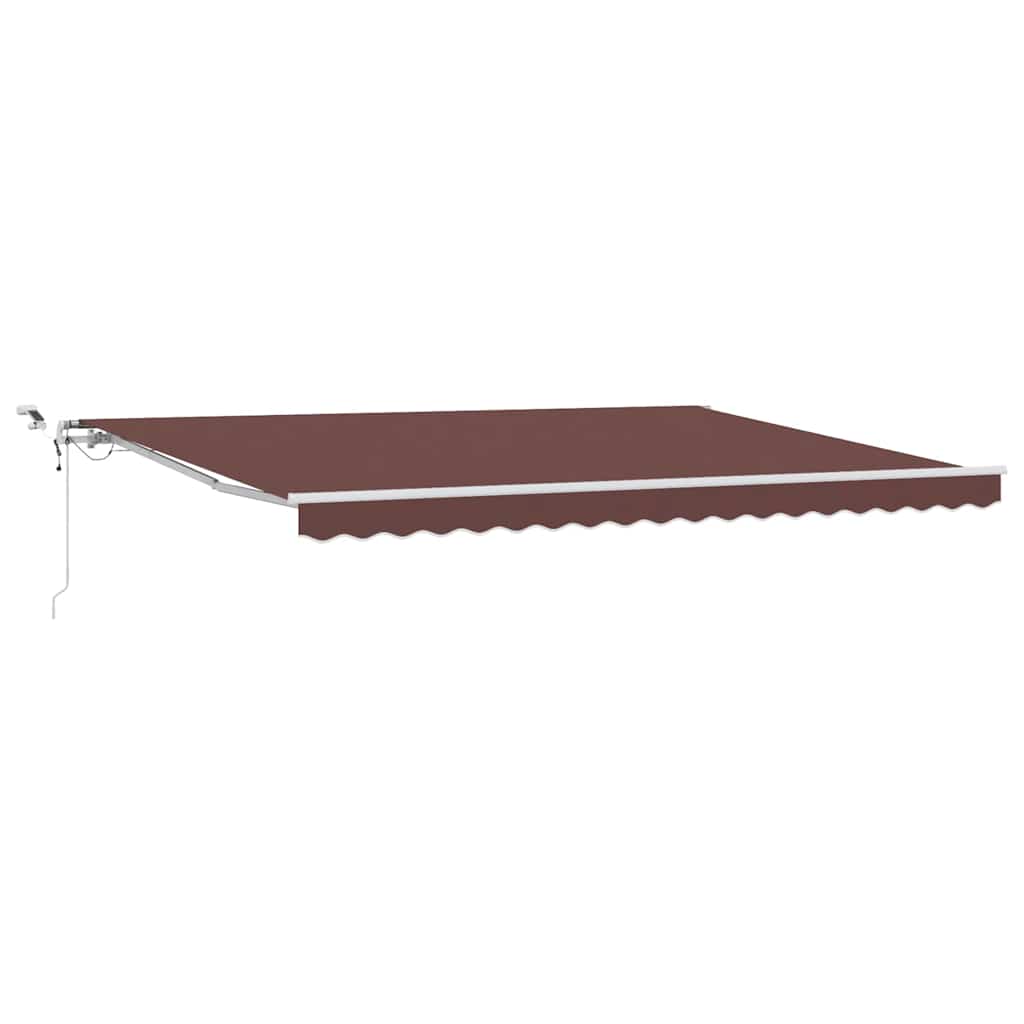Luifel automatisch uittrekbaar met LED 450x300 cm bruin is nu te koop bij PeponiXL, paradijselijk wonen!