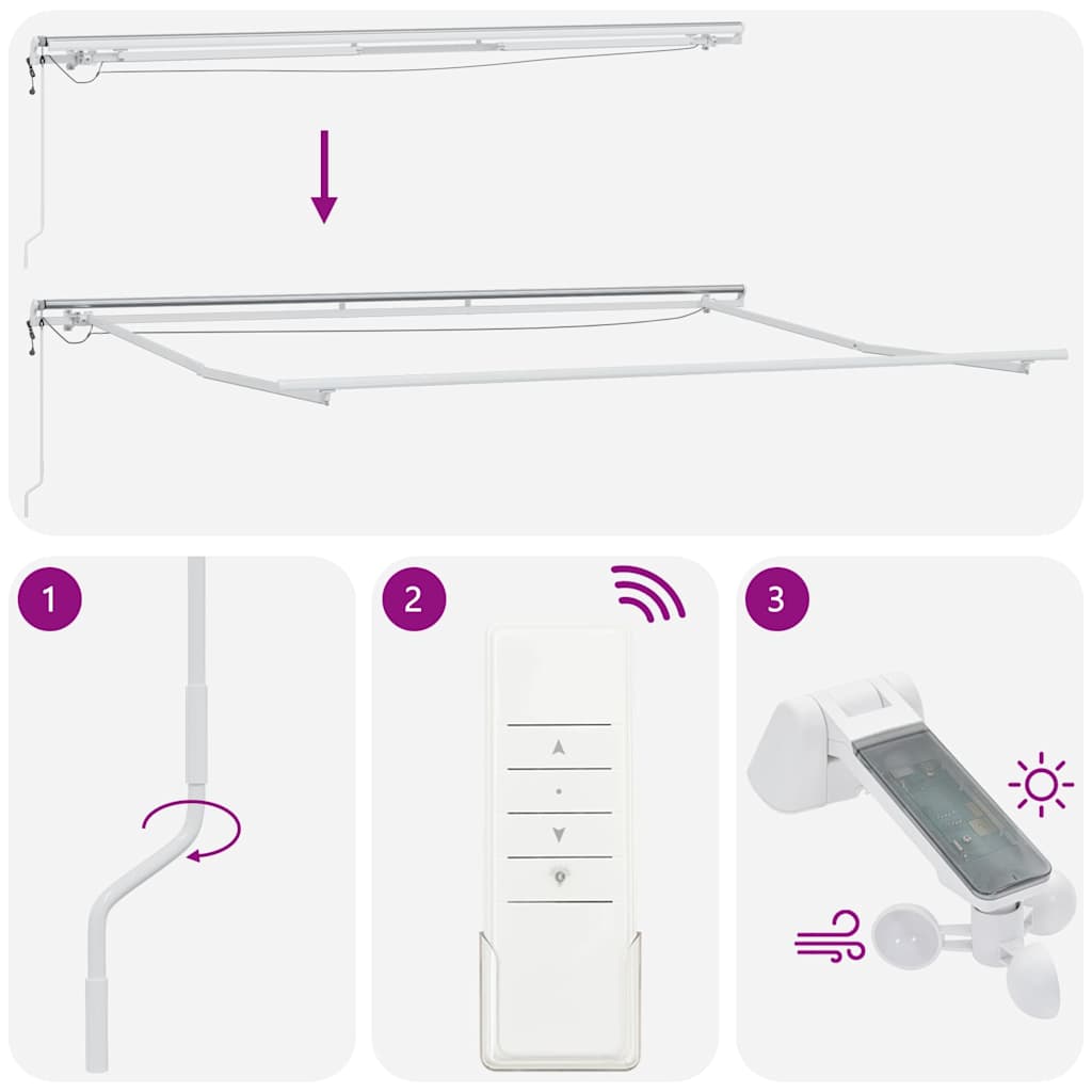 Luifel automatisch uittrekbaar met LED 450x300 cm bruin is nu te koop bij PeponiXL, paradijselijk wonen!
