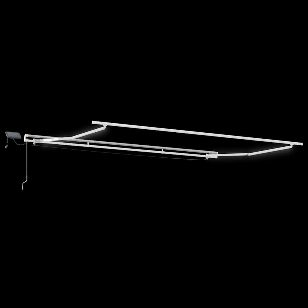 Luifel handmatig uittrekbaar met LED 500x300 cm bruin is nu te koop bij PeponiXL, paradijselijk wonen!