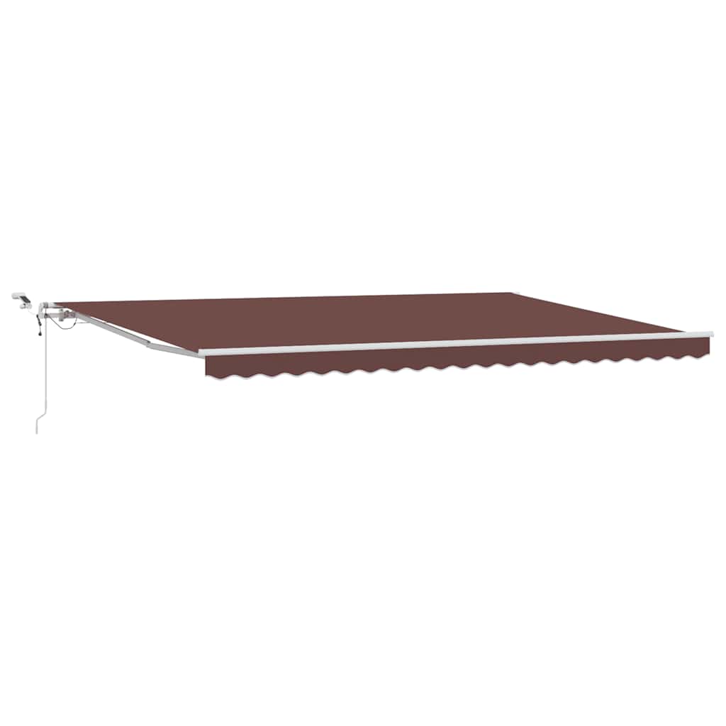 Luifel automatisch uittrekbaar met LED 500x300 cm bruin is nu te koop bij PeponiXL, paradijselijk wonen!