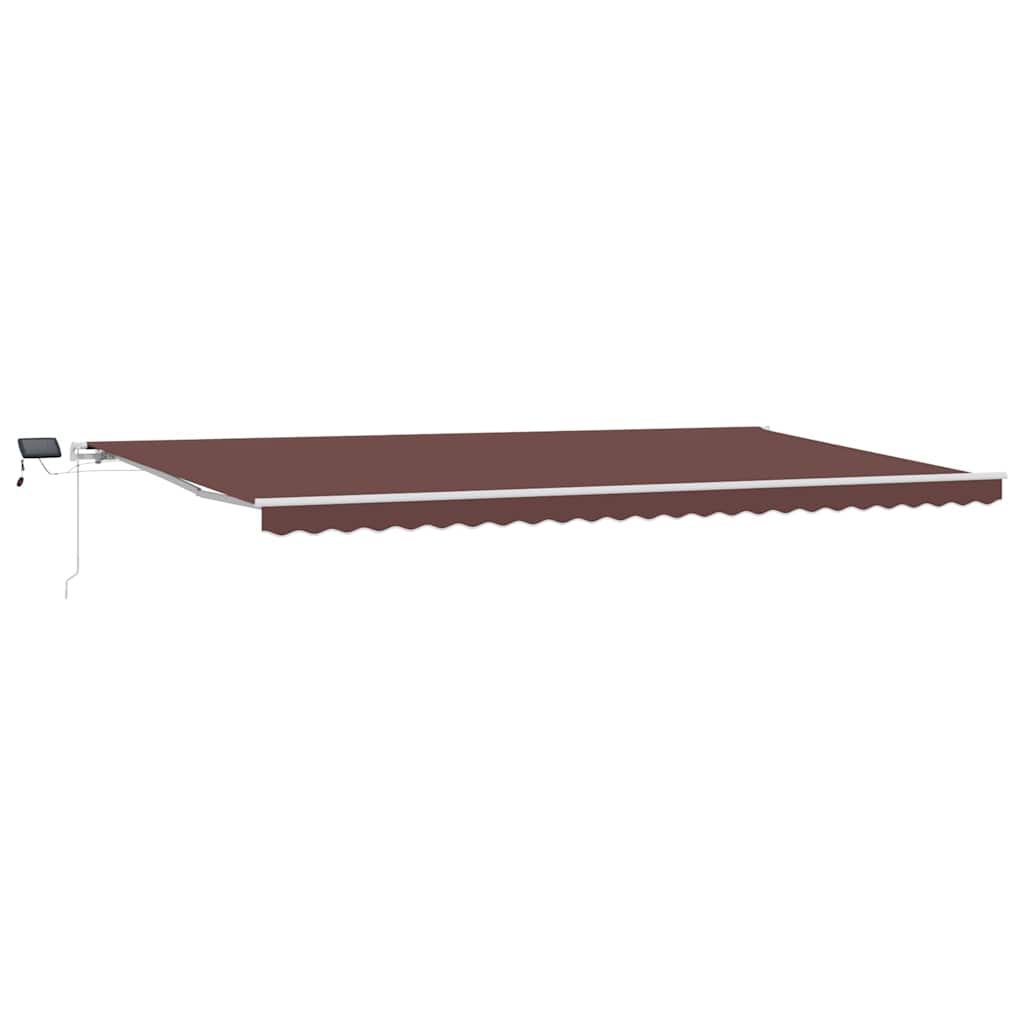 Luifel handmatig uittrekbaar met LED 600x300 cm bruin is nu te koop bij PeponiXL, paradijselijk wonen!