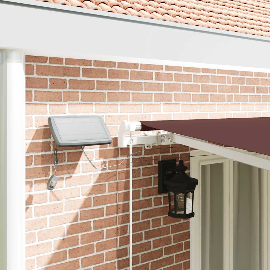 Luifel handmatig uittrekbaar met LED 600x300 cm bruin is nu te koop bij PeponiXL, paradijselijk wonen!