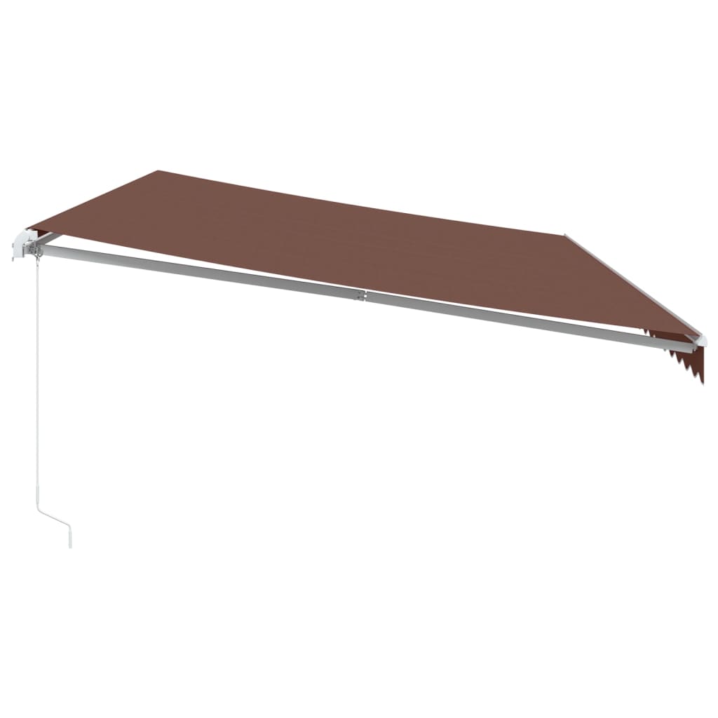 Luifel handmatig uittrekbaar 600x350 cm bruin is nu te koop bij PeponiXL, paradijselijk wonen!