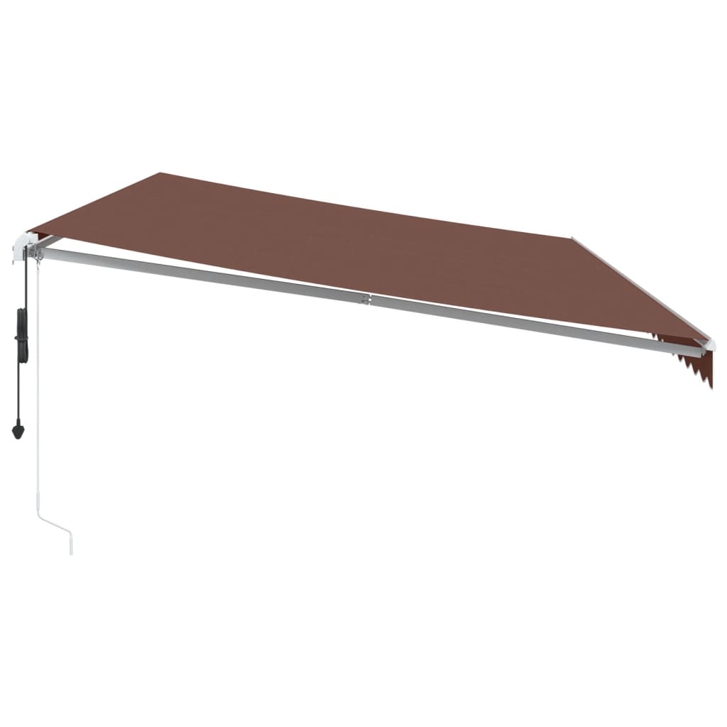 Luifel automatisch uittrekbaar met LED 600x350 cm bruin is nu te koop bij PeponiXL, paradijselijk wonen!