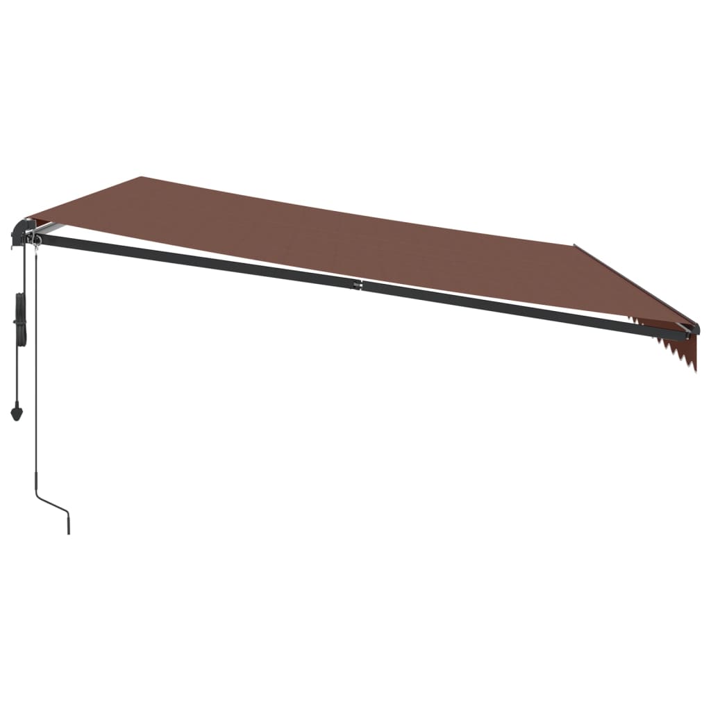 Luifel automatisch uittrekbaar 500x350 cm bruin is nu te koop bij PeponiXL, paradijselijk wonen!
