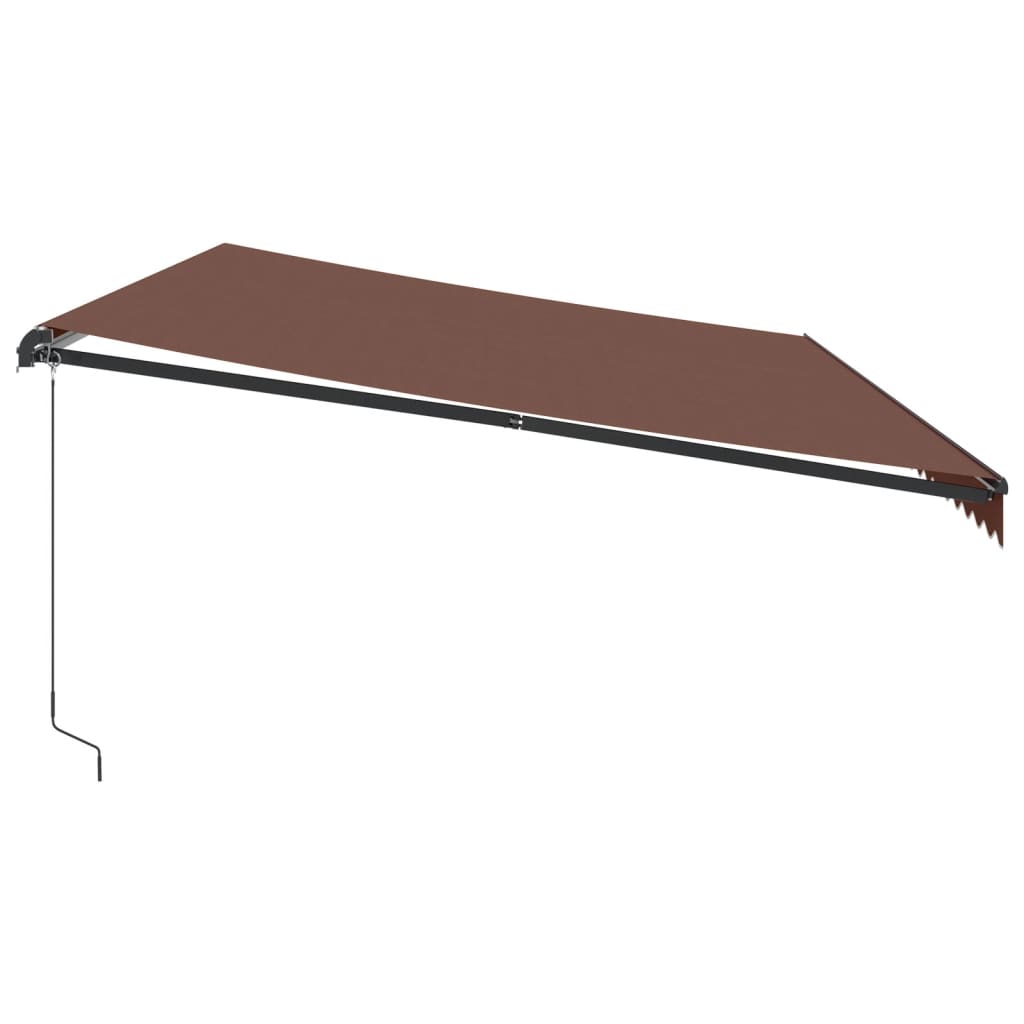 Luifel handmatig uittrekbaar 600x350 cm bruin is nu te koop bij PeponiXL, paradijselijk wonen!