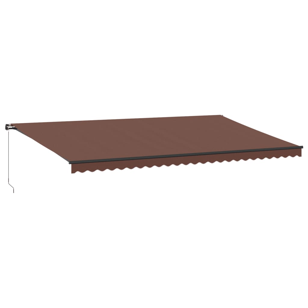 Luifel handmatig uittrekbaar met LED's 600x350 cm bruin is nu te koop bij PeponiXL, paradijselijk wonen!
