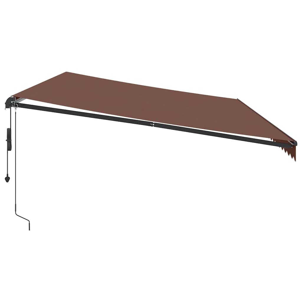 Luifel automatisch uittrekbaar 600x350 cm bruin is nu te koop bij PeponiXL, paradijselijk wonen!