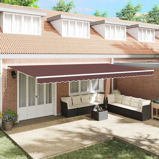 Luifel handmatig uittrekbaar 600x300 cm bruin is nu te koop bij PeponiXL, paradijselijk wonen!