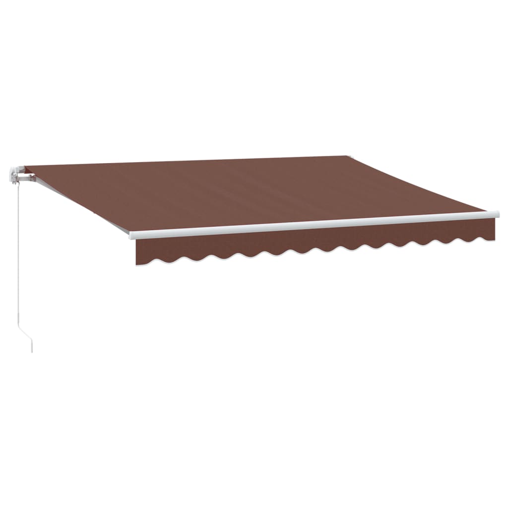 Luifel handmatig uittrekbaar 350x250 cm bruin is nu te koop bij PeponiXL, paradijselijk wonen!