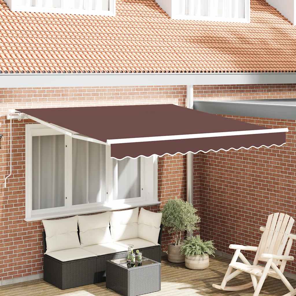 Luifel handmatig uittrekbaar 300x250 cm bruin is nu te koop bij PeponiXL, paradijselijk wonen!
