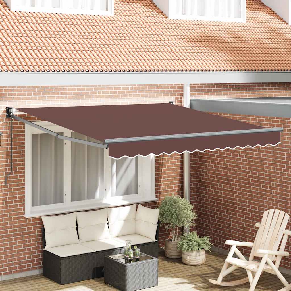 Luifel handmatig uittrekbaar 300x250 cm bruin is nu te koop bij PeponiXL, paradijselijk wonen!