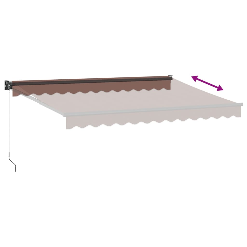 Luifel handmatig uittrekbaar 350x250 cm bruin is nu te koop bij PeponiXL, paradijselijk wonen!