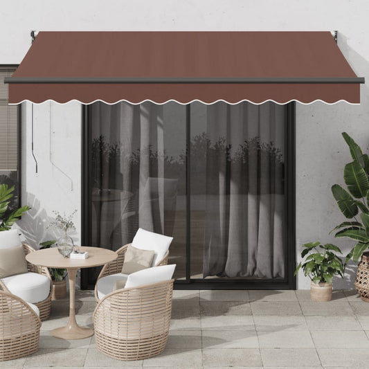 Luifel handmatig uittrekbaar 350x250 cm bruin is nu te koop bij PeponiXL, paradijselijk wonen!