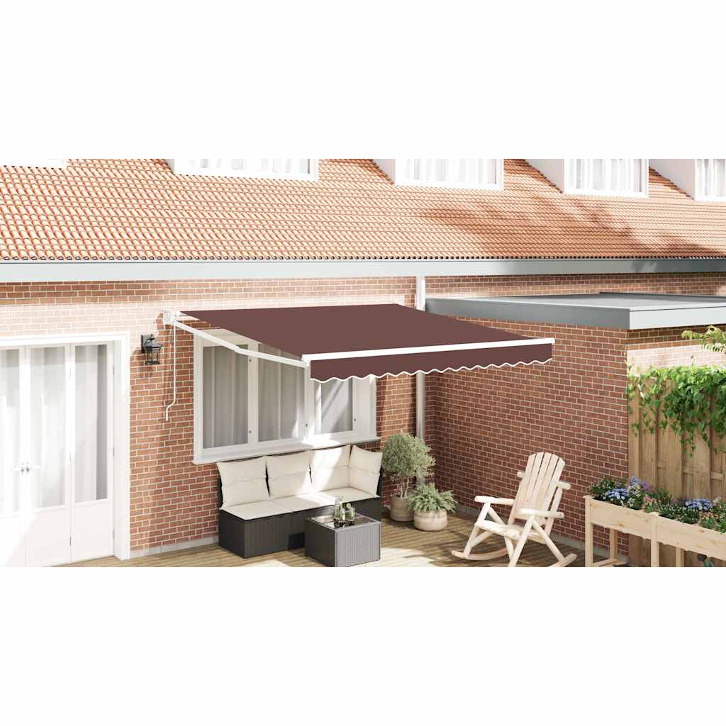 Luifel automatisch uittrekbaar 300x250 cm bruin is nu te koop bij PeponiXL, paradijselijk wonen!