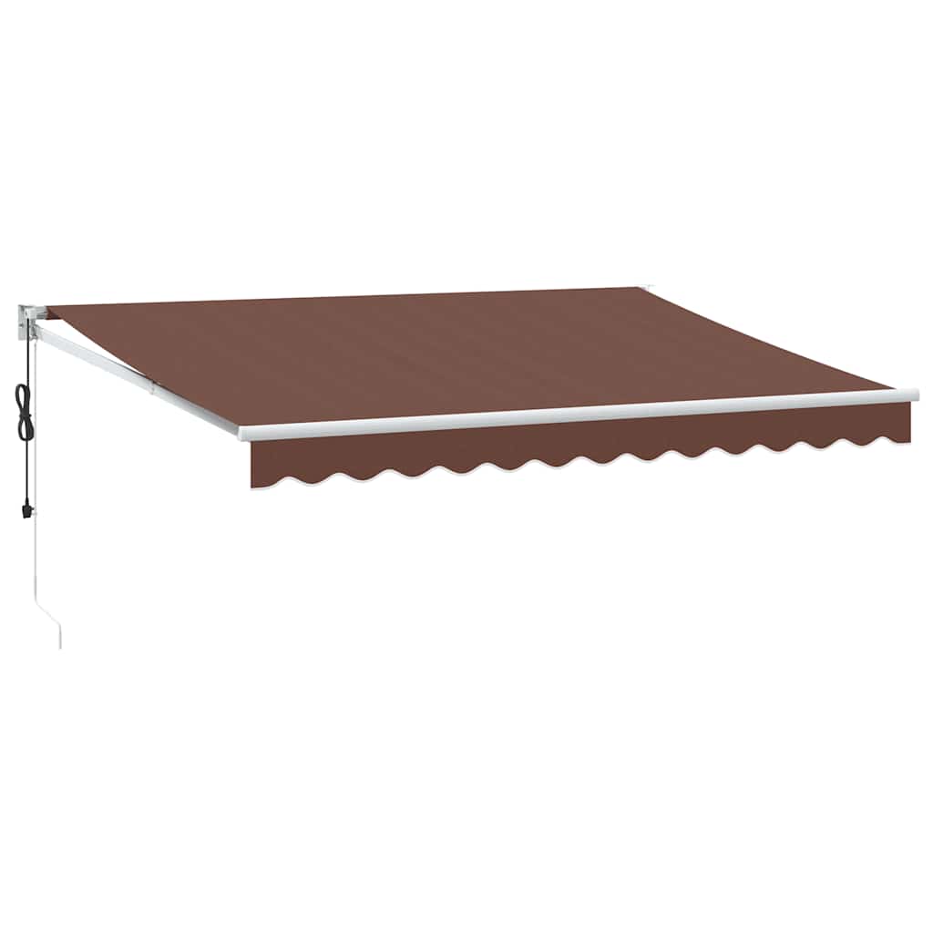 Luifel automatisch uittrekbaar 350x250 cm bruin is nu te koop bij PeponiXL, paradijselijk wonen!