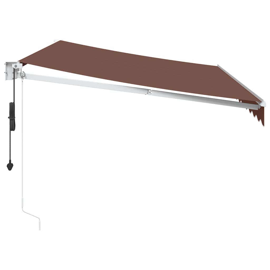 Luifel automatisch uittrekbaar 350x250 cm bruin is nu te koop bij PeponiXL, paradijselijk wonen!