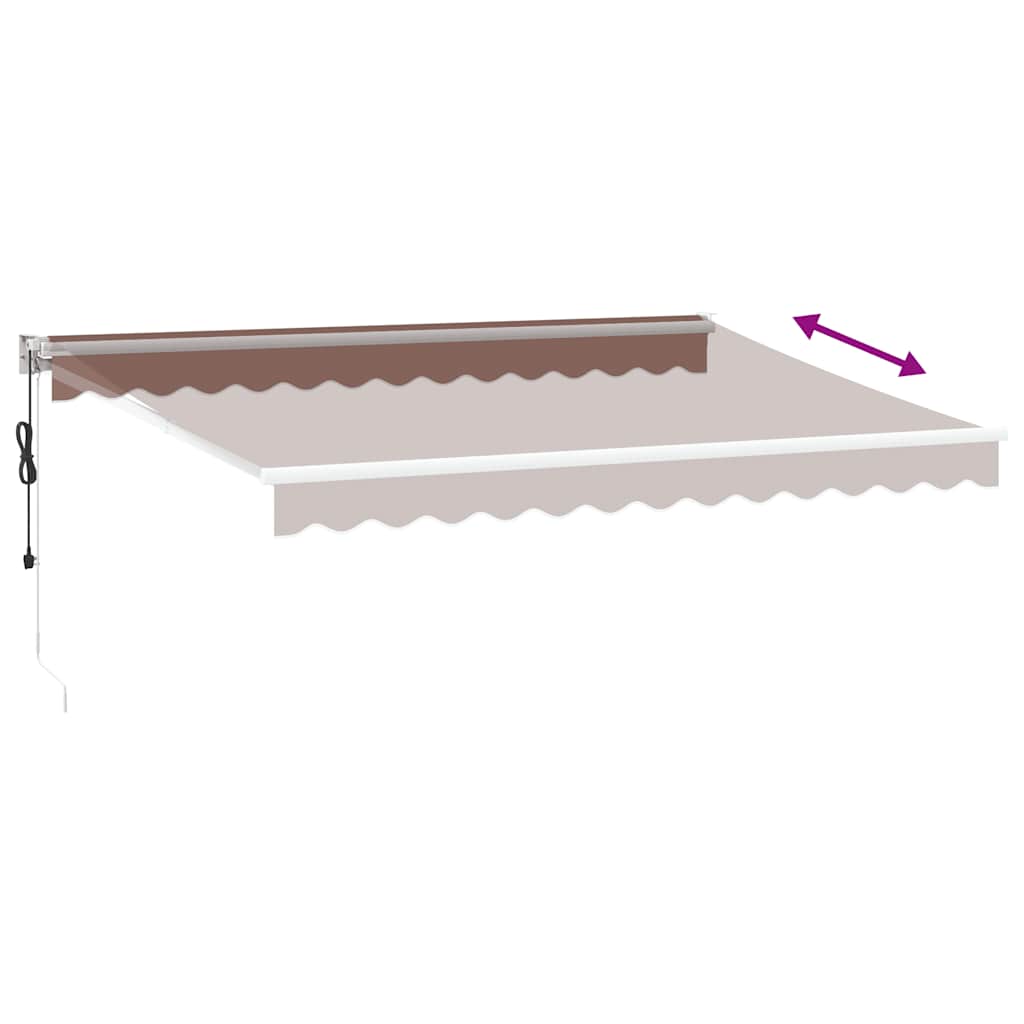 Luifel automatisch uittrekbaar 350x250 cm bruin is nu te koop bij PeponiXL, paradijselijk wonen!