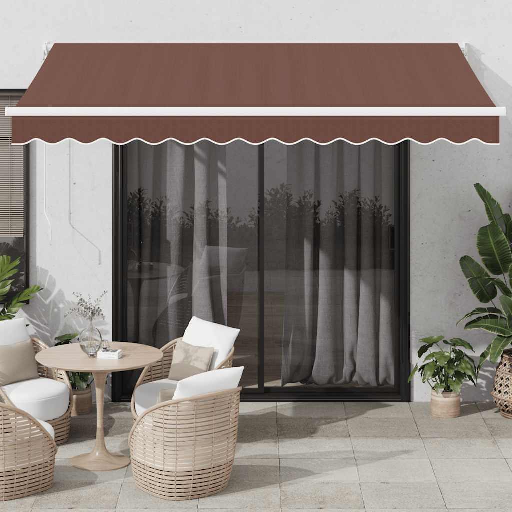 Luifel automatisch uittrekbaar 350x250 cm bruin is nu te koop bij PeponiXL, paradijselijk wonen!