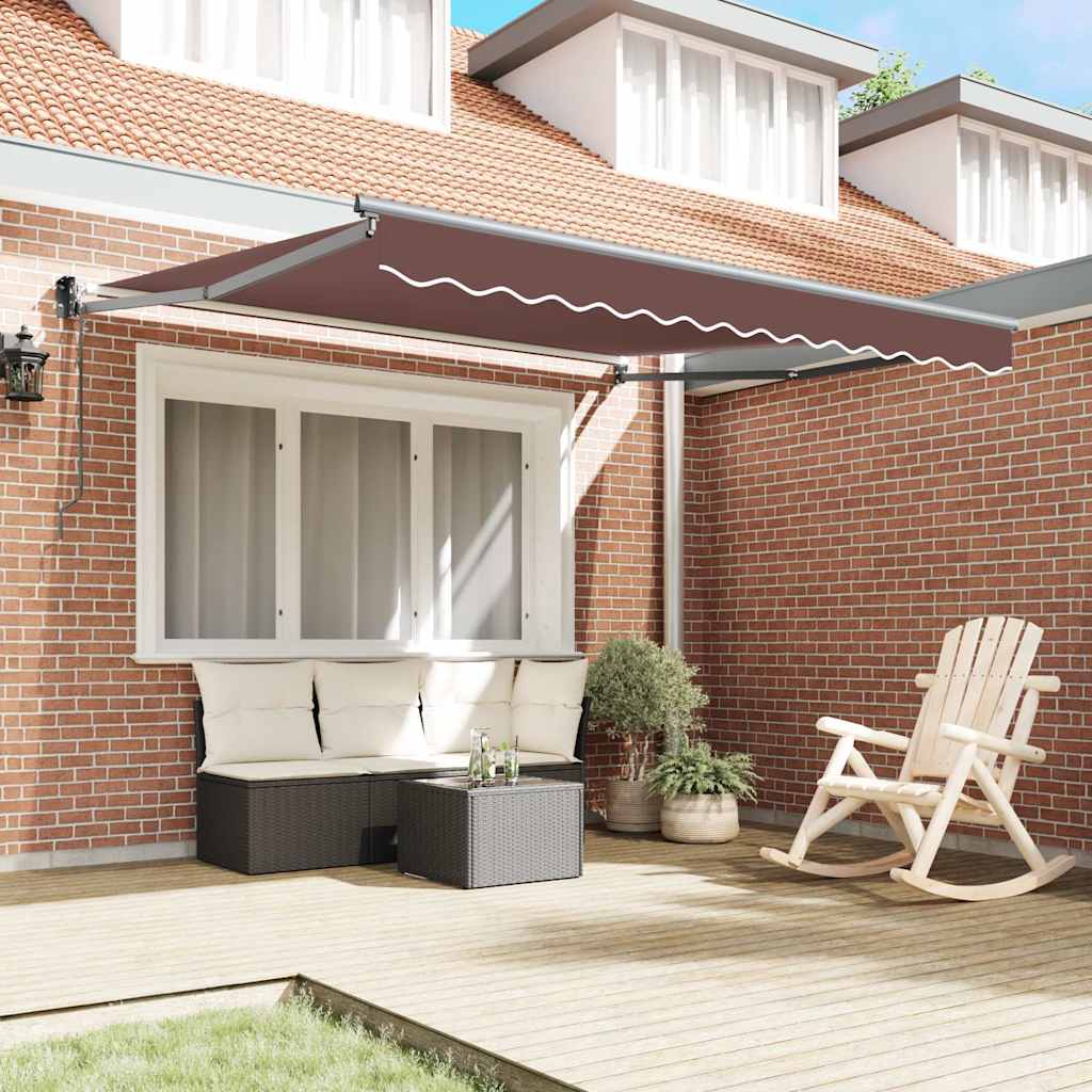Luifel automatisch uittrekbaar 300x250 cm bruin is nu te koop bij PeponiXL, paradijselijk wonen!