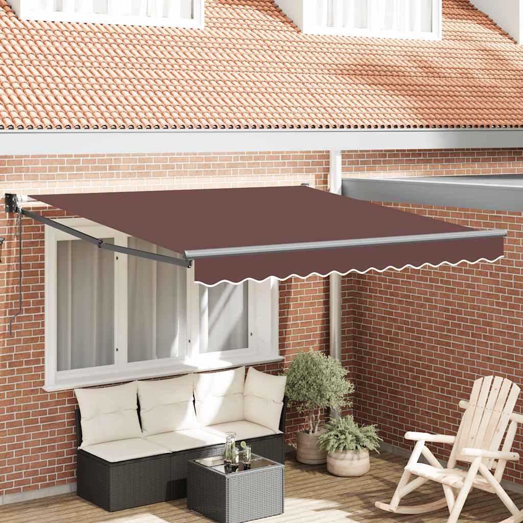 Luifel automatisch uittrekbaar 300x250 cm bruin is nu te koop bij PeponiXL, paradijselijk wonen!