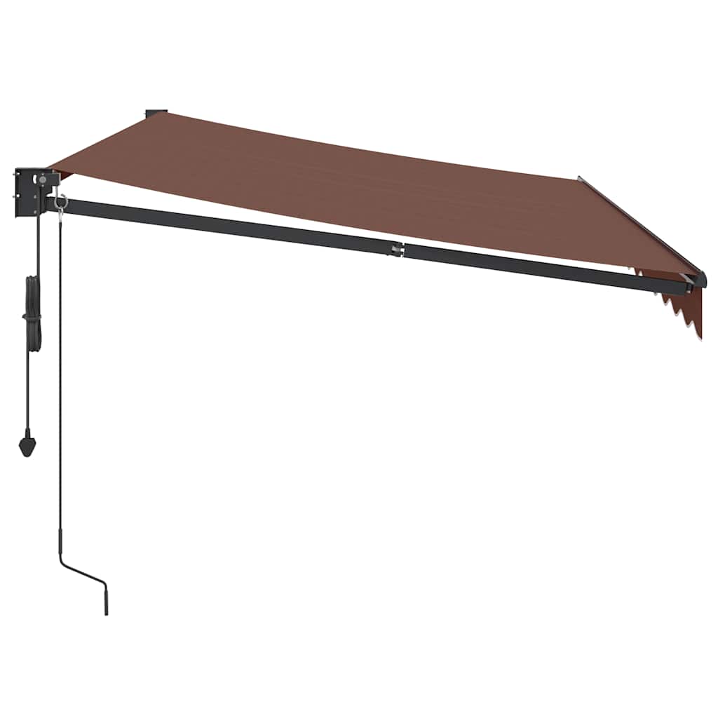 Luifel automatisch uittrekbaar 350x250 cm bruin is nu te koop bij PeponiXL, paradijselijk wonen!