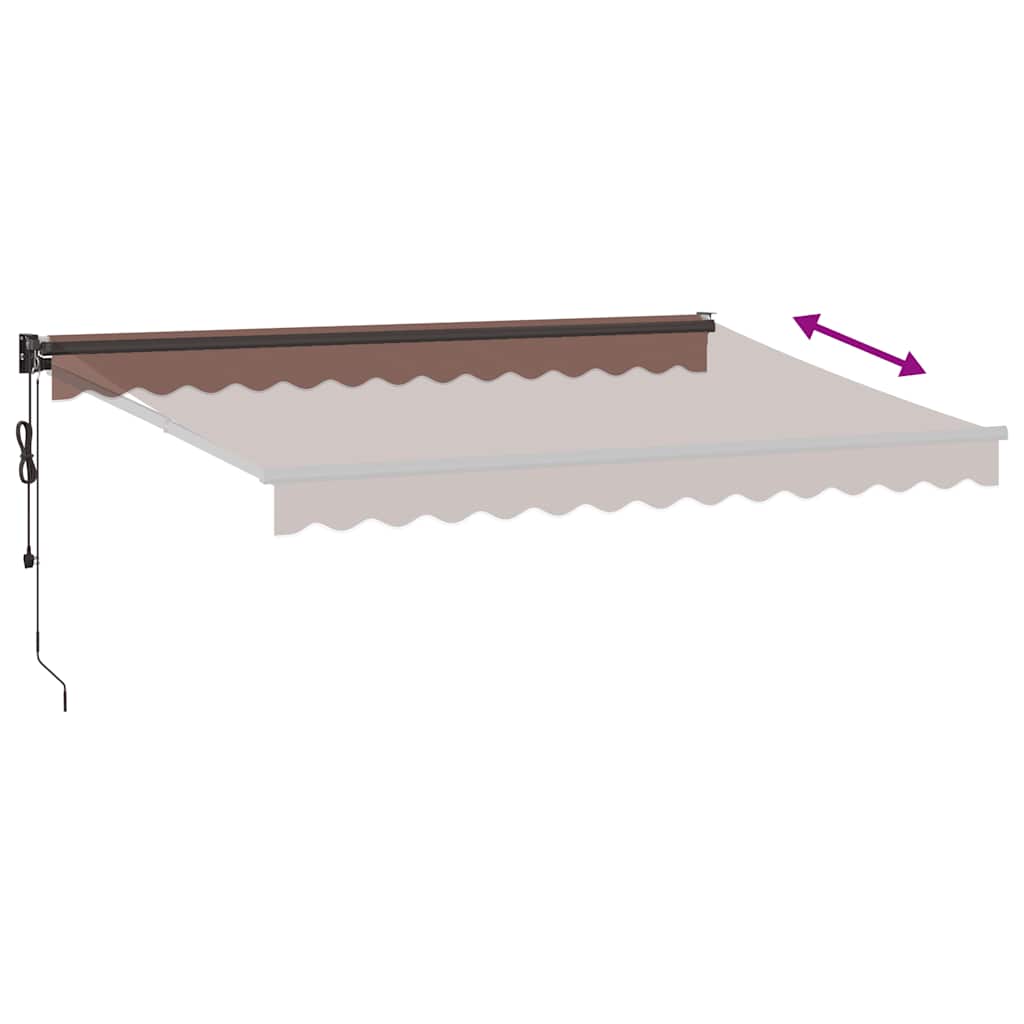 Luifel automatisch uittrekbaar 350x250 cm bruin is nu te koop bij PeponiXL, paradijselijk wonen!