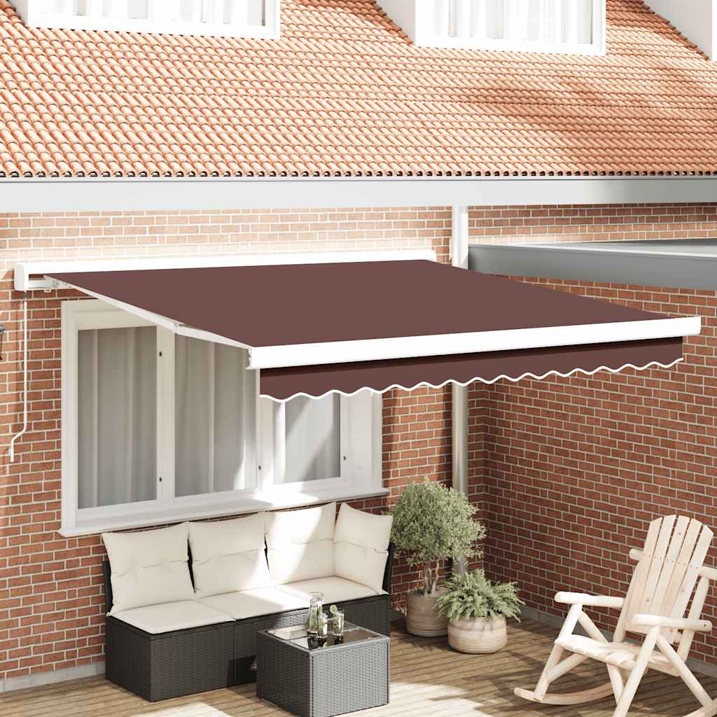Luifel handmatig uittrekbaar 300x250 cm bruin is nu te koop bij PeponiXL, paradijselijk wonen!