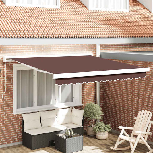 Luifel handmatig uittrekbaar 300x250 cm bruin is nu te koop bij PeponiXL, paradijselijk wonen!