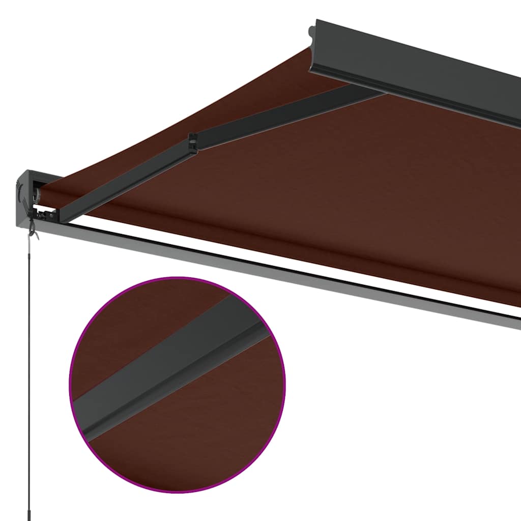 Luifel handmatig uittrekbaar 350x250 cm bruin is nu te koop bij PeponiXL, paradijselijk wonen!