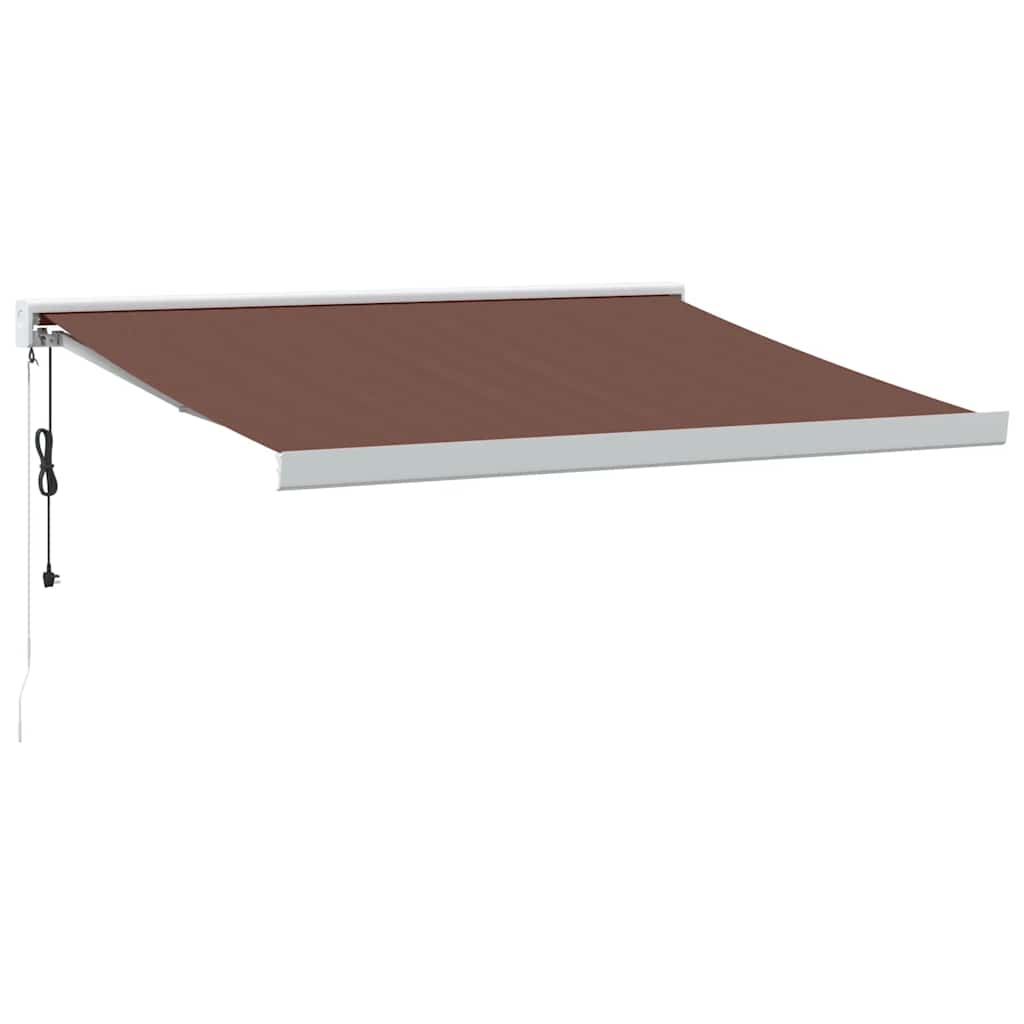 Luifel automatisch uittrekbaar 350x250 cm bruin is nu te koop bij PeponiXL, paradijselijk wonen!