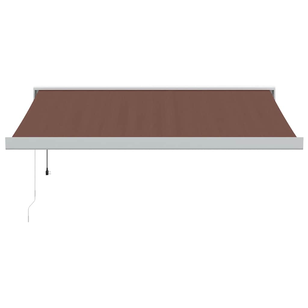 Luifel automatisch uittrekbaar 350x250 cm bruin is nu te koop bij PeponiXL, paradijselijk wonen!