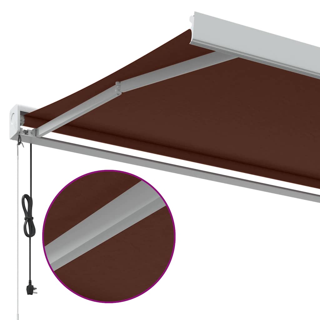 Luifel automatisch uittrekbaar 350x250 cm bruin is nu te koop bij PeponiXL, paradijselijk wonen!