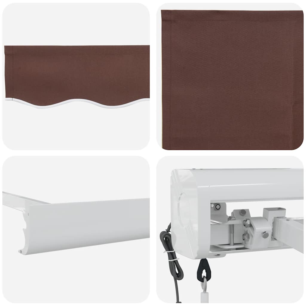 Luifel automatisch uittrekbaar 400x300 cm bruin is nu te koop bij PeponiXL, paradijselijk wonen!
