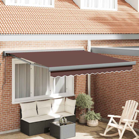Luifel automatisch uittrekbaar 300x250 cm bruin is nu te koop bij PeponiXL, paradijselijk wonen!