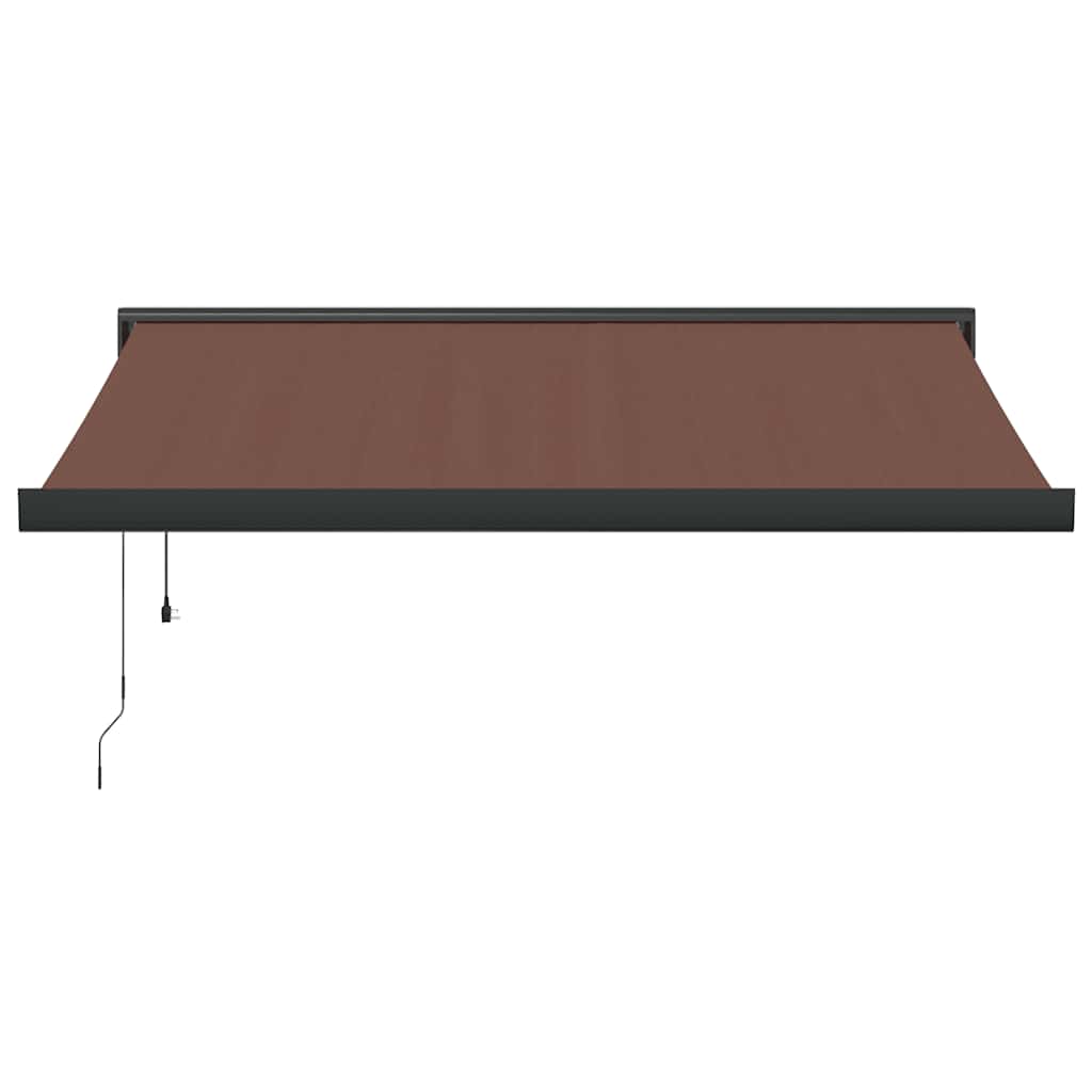 Luifel automatisch uittrekbaar 350x250 cm bruin is nu te koop bij PeponiXL, paradijselijk wonen!