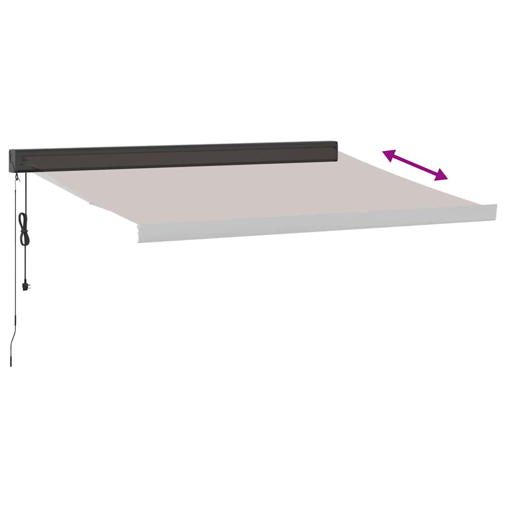 Luifel automatisch uittrekbaar 350x250 cm bruin is nu te koop bij PeponiXL, paradijselijk wonen!