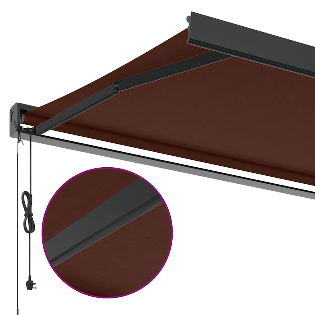 Luifel automatisch uittrekbaar 350x250 cm bruin is nu te koop bij PeponiXL, paradijselijk wonen!