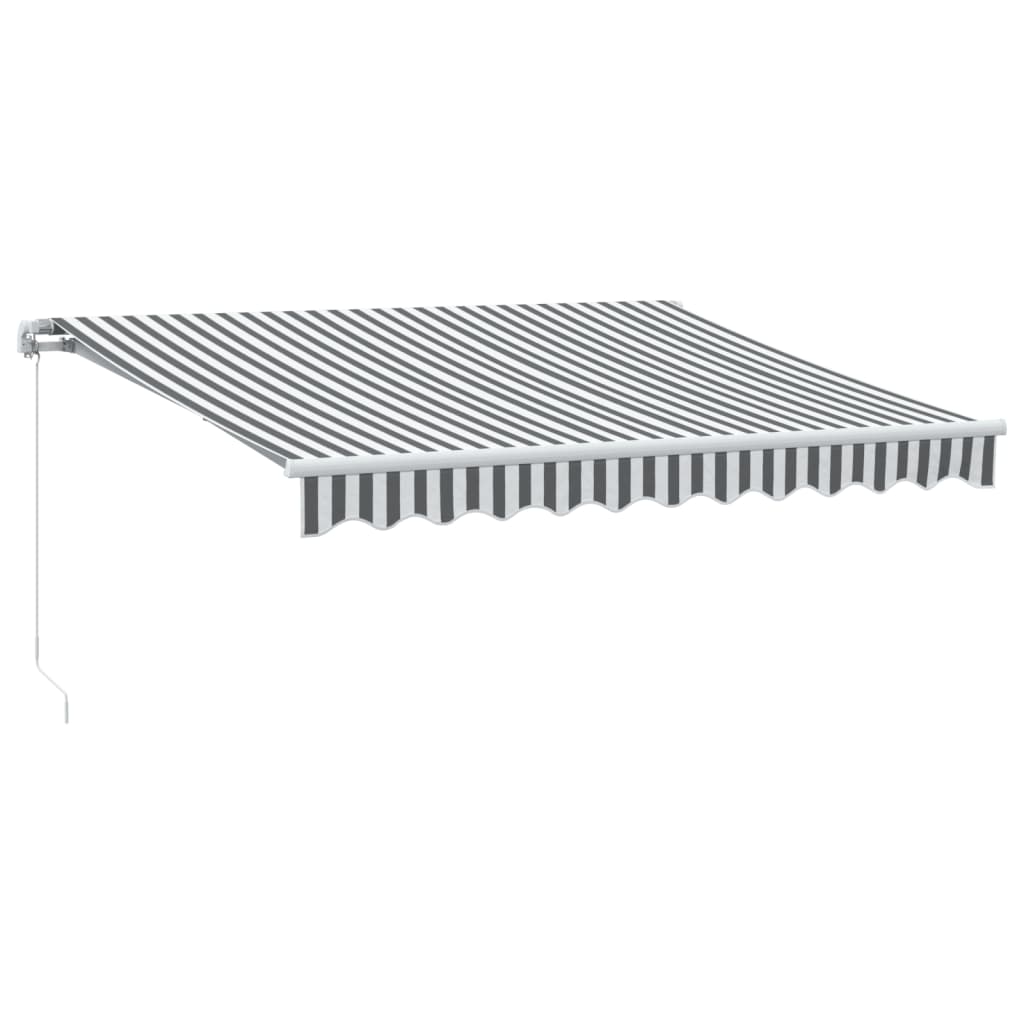 Luifel handmatig uittrekbaar en LED 300x250 cm antraciet en wit is nu te koop bij PeponiXL, paradijselijk wonen!