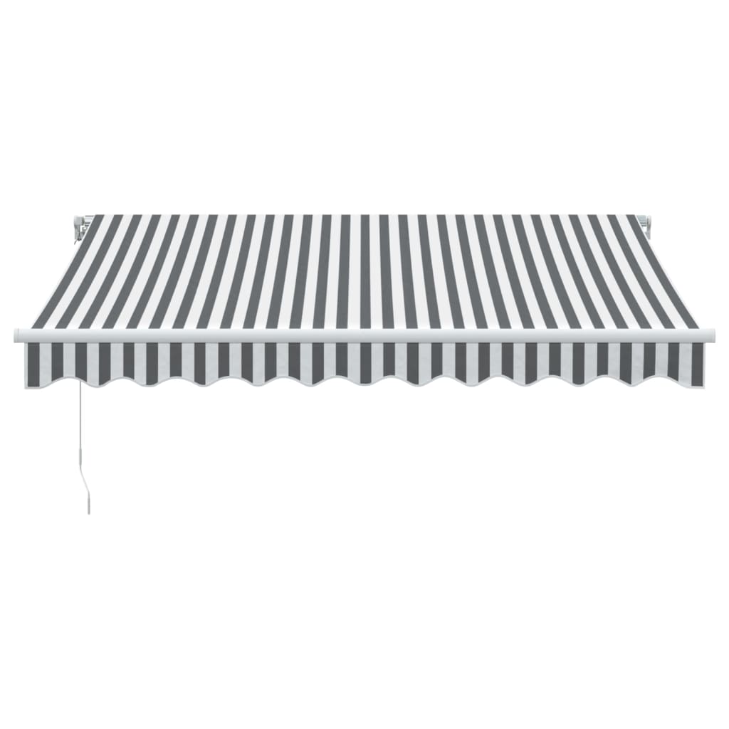 Luifel handmatig uittrekbaar en LED 300x250 cm antraciet en wit is nu te koop bij PeponiXL, paradijselijk wonen!